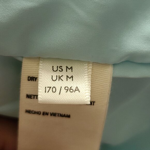 Free People Ella Puffer Jacket Sz M Blue Button Front Pockets Cozy NWT $168 - Picture 14 of 14